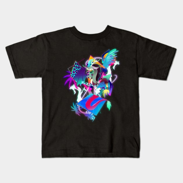 Synthwave Discord Kids T-Shirt by Ilona's Store